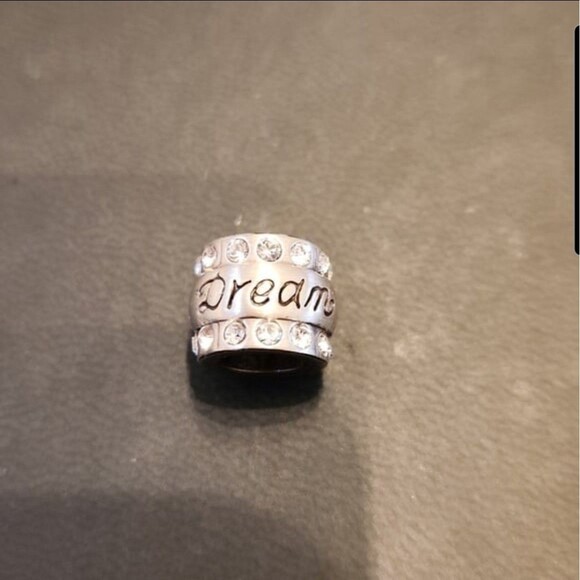 Brighton Jewelry - Brighton Dream Spacer Bead for Charm Bracelet Silver Plated w/ Crystals